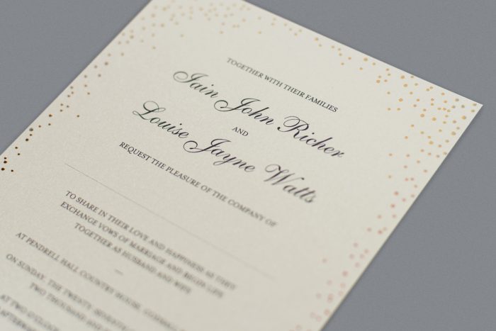 Wedding Invitation Wording Foil Invite Company