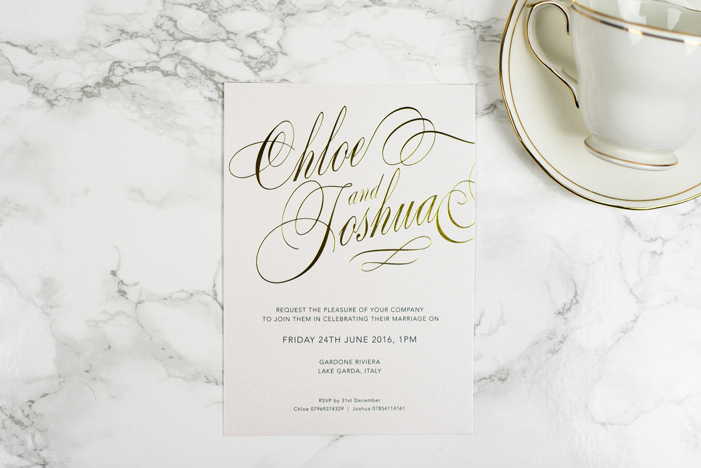 Wedding Stationery Planning - Luxury Wedding Invitation Lake Garda - Foil Invite Blog