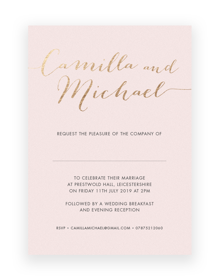 Luxury Wedding Invitations Hand Stamped in Foil and Personalised Stationery - Foil Invite Company