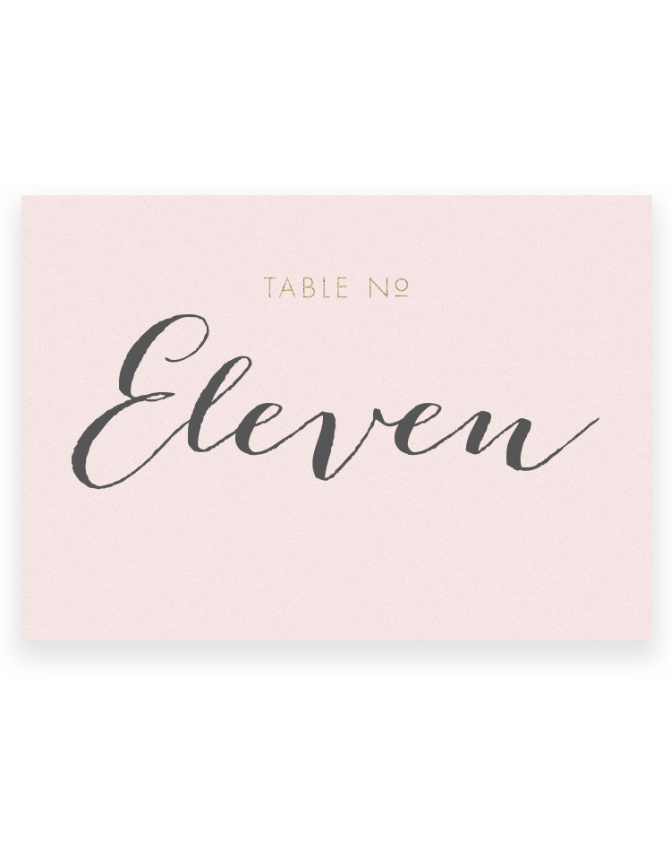 modern calligraphy table number