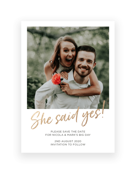 Personalised Save the Date Cards UK | Photographic Cards by the Foil Invite Company