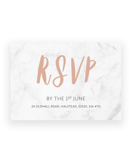 Rockwell Wedding RSVP Cards - Luxury Wedding Stationery by The Foil Invite Company
