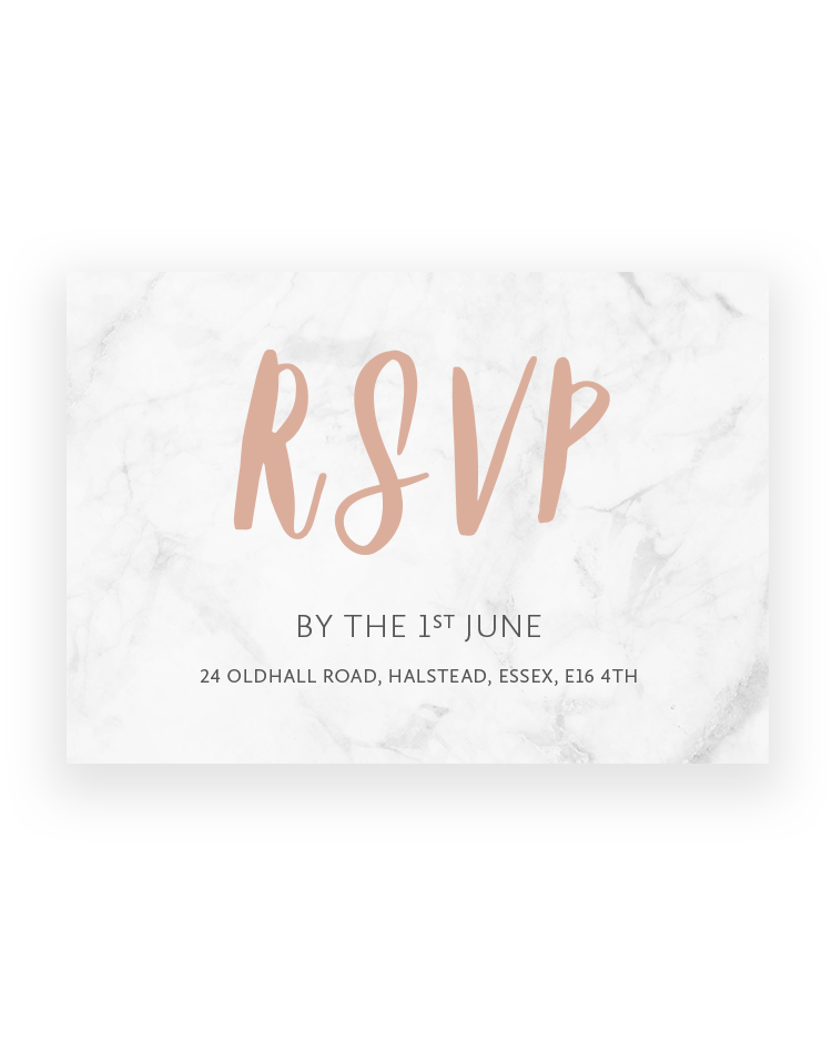 Rockwell Wedding RSVP Cards - Luxury Wedding Stationery by The Foil Invite Company