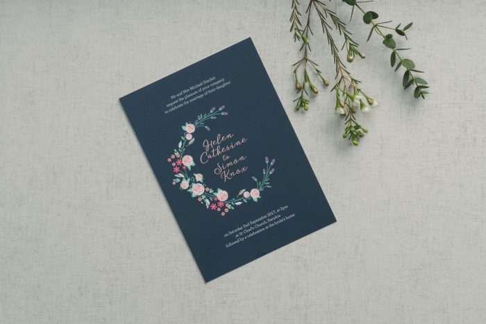Countryside Wedding Invitations - Farndon | Rose Gold Foil Wedding Stationery | Floral Wedding Invitations | Luxury Wedding Invitations by the Foil Invite Company