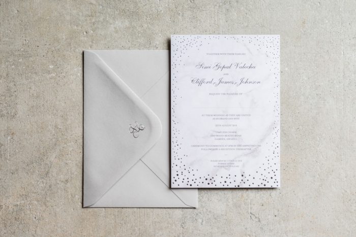 Elegant Wedding Stationery Set - Sparkle Collection | Silver Foil Wedding Invitations | Silver Foil Wedding Invitation Envelopes | Silver Wedding Invitations | Luxury Wedding Invitations by the Foil Invite Company