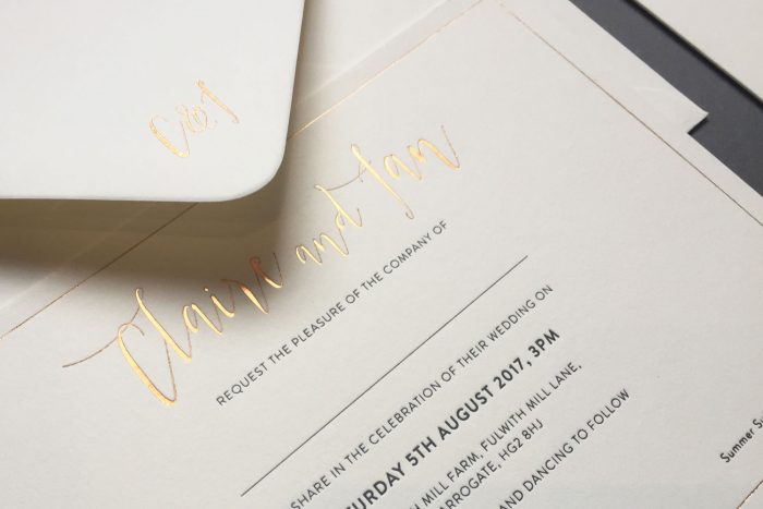 Bespoke Wedding Invitations | Gold Foil Wedding Stationery Set | Gold Foil Wedding Invitations | Bespoke Wedding Invitations by the Foil Invite Company