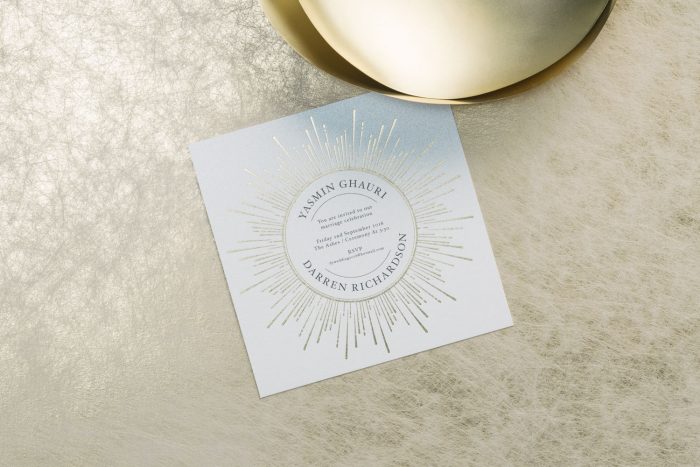 Gold Foil Wedding Invitations - Sunburst Collection | Gold Foil Wedding Stationery | Sunny Summer Wedding Ideas | Luxury Wedding Invitations by the Foil Invite Company