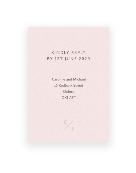 Wedding RSVP Cards - Personalised with a Monogram | Sarto Sans by The Foil Invite Company