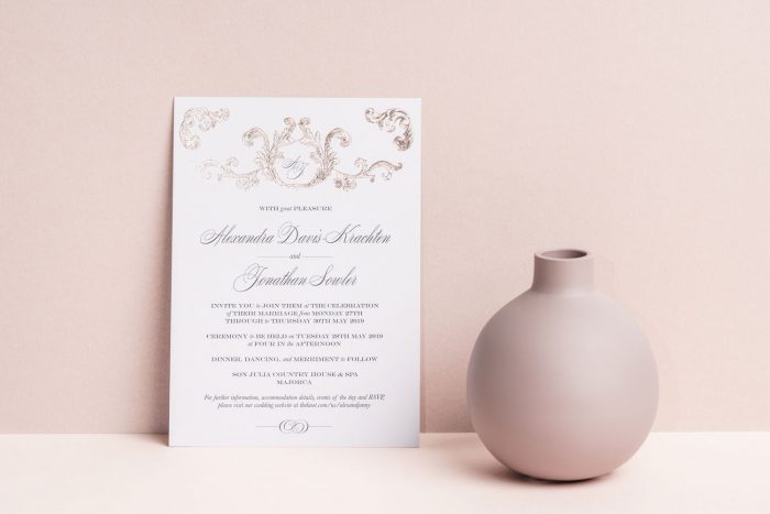 Foil Wedding Invitations - Beaumont Collection | Rose Gold Foil | Luxury Wedding Stationery by the Foil Invite Company