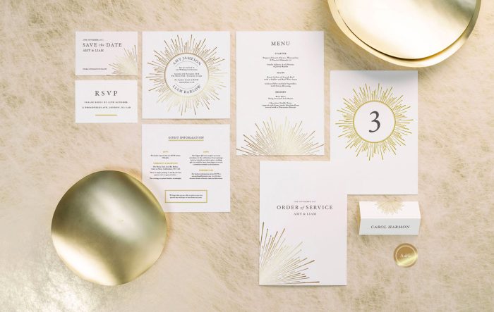 Gold Wedding Invitations | Stationery Inspiration by The Foil Invite Company
