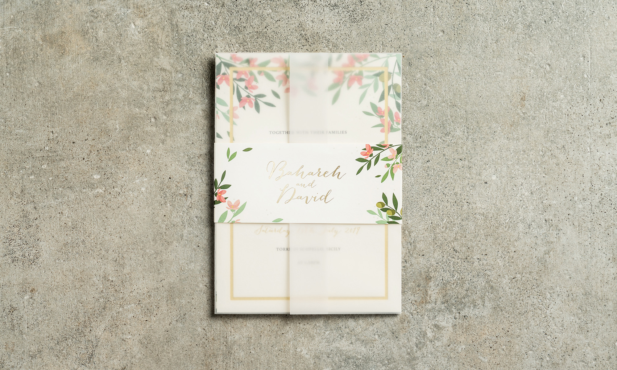 Choose Flower Vellum Belly Gold Ivory