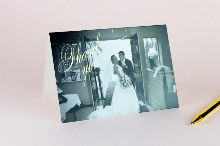 Pemberley Thank You Card Gold Foil
