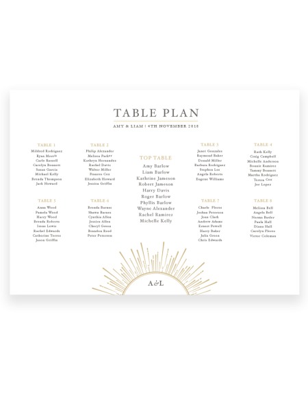Sunburst Table Plan
